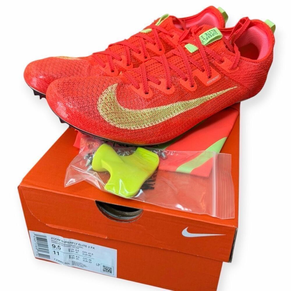 Nike Zoom Superfly Elite 2 Track Spikes Bright Crimson FZ9662-600 Mens size 9.5